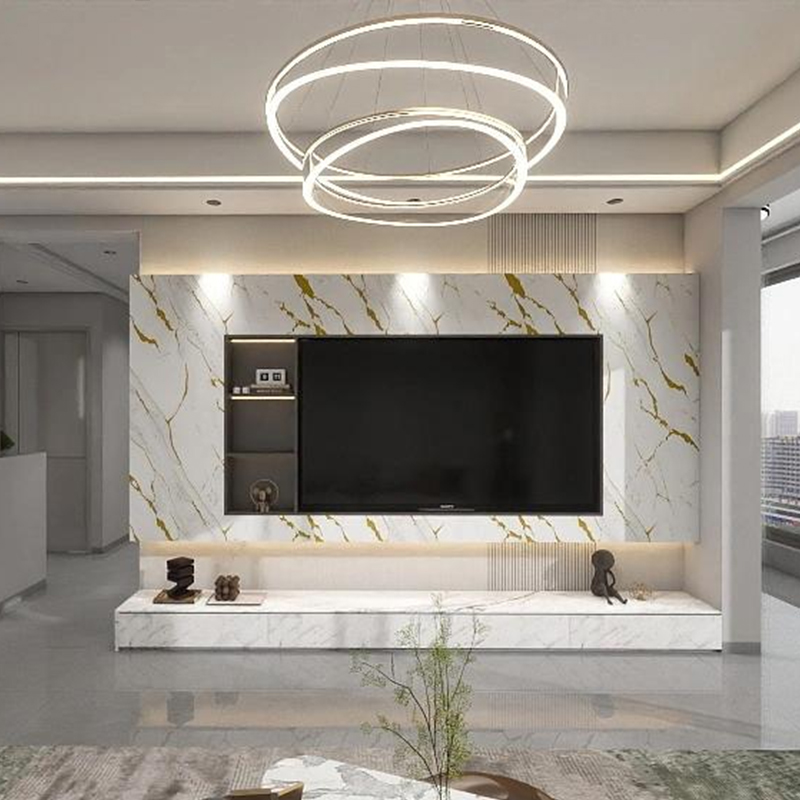 Woonkamer TV Achtergrond Muur PET-overdrachtsfilm