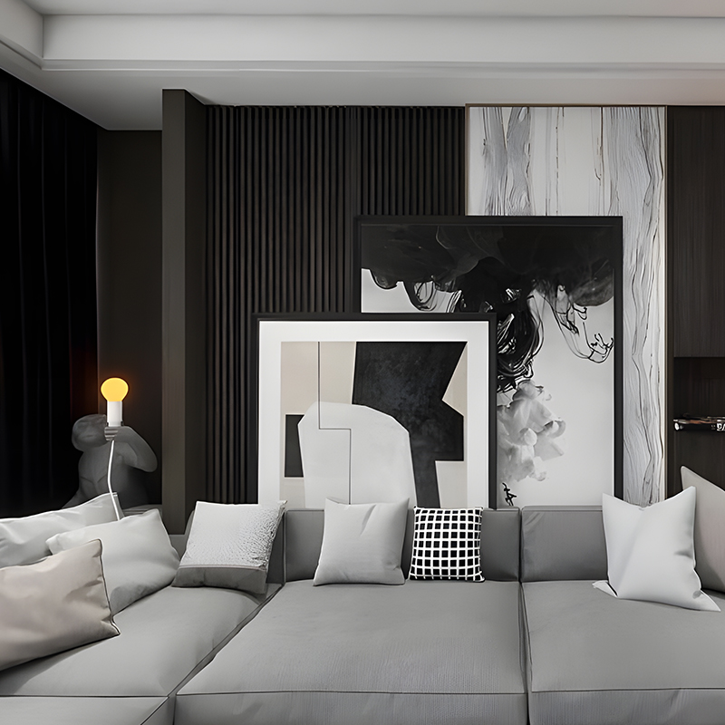 Vergulde Golfpatroon Woonkamer Achtergrond Muur PET Transfer Film