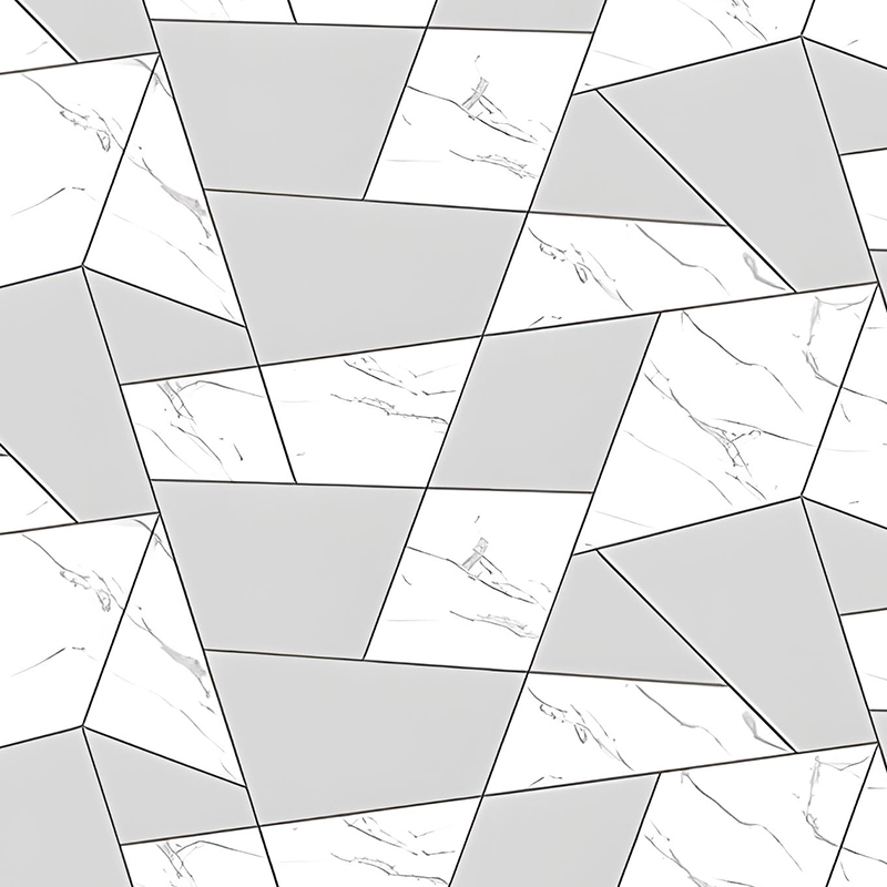 Vergulde geometrische woonkamer achtergrond wanddecoratie PET-overdrachtsfilm