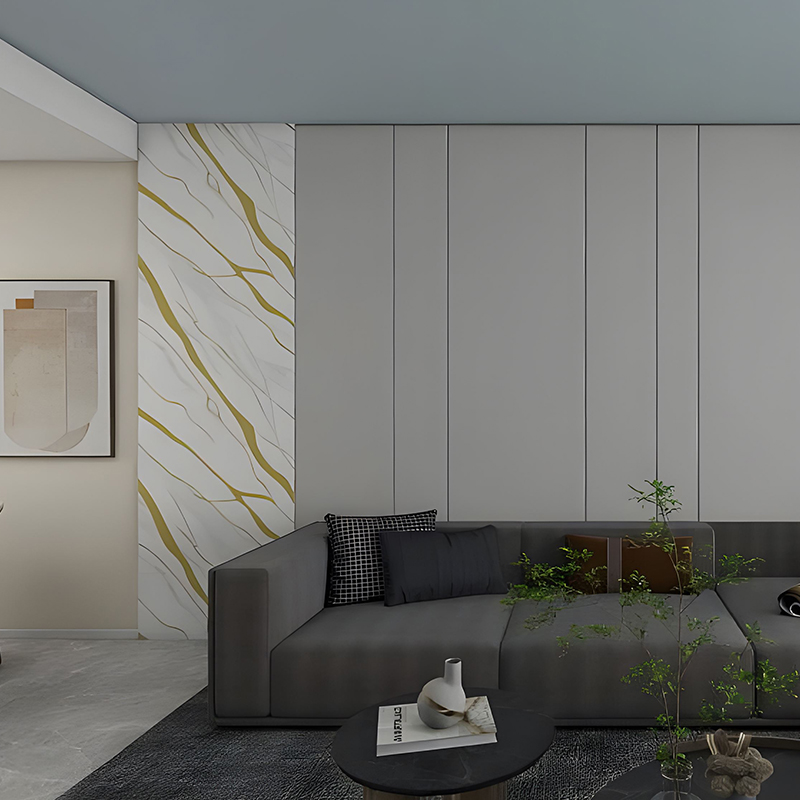 Vergulde gouden tak keuken aanrecht decoratie PET-transferfilm