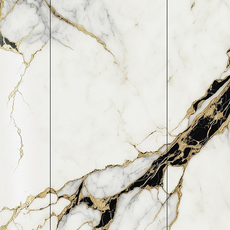 Marmeren patroon gouden muur decoratieve 3D-overdrachtsfilm
