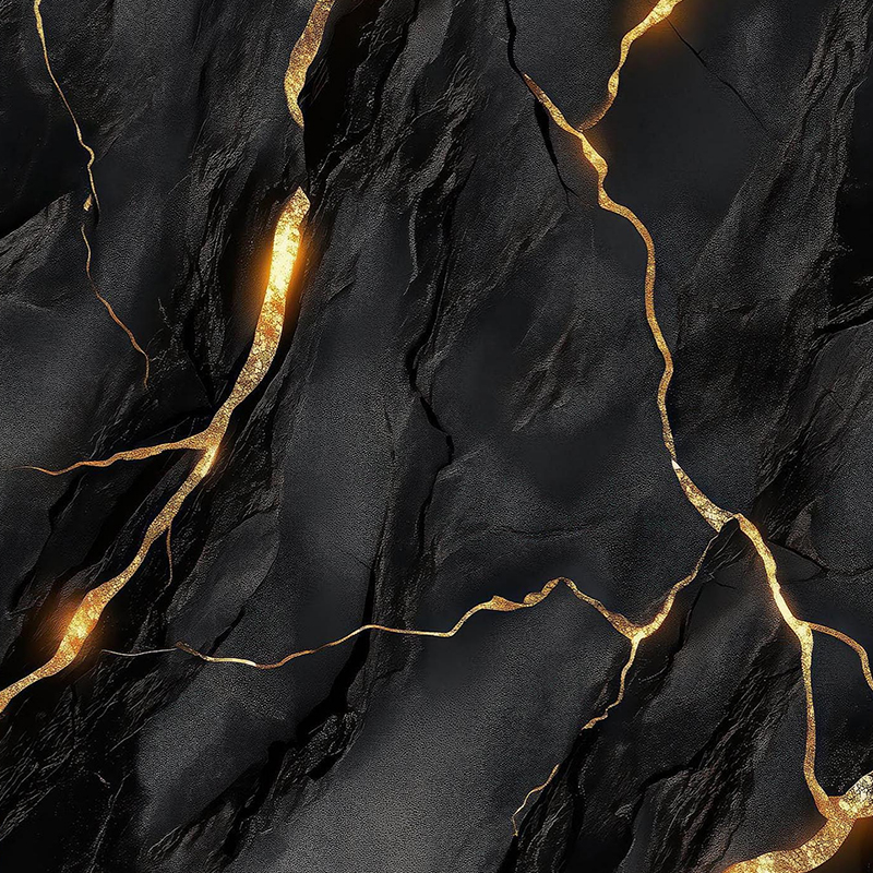 Zwartgouden decoratieve 3D-transferfilm voor aan de muur
