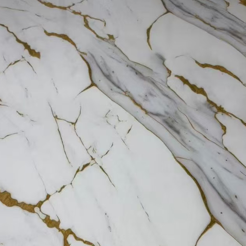 Vuurvaste UV-gecoate kunstmatige marmeren wandbekleding voor hotellobby